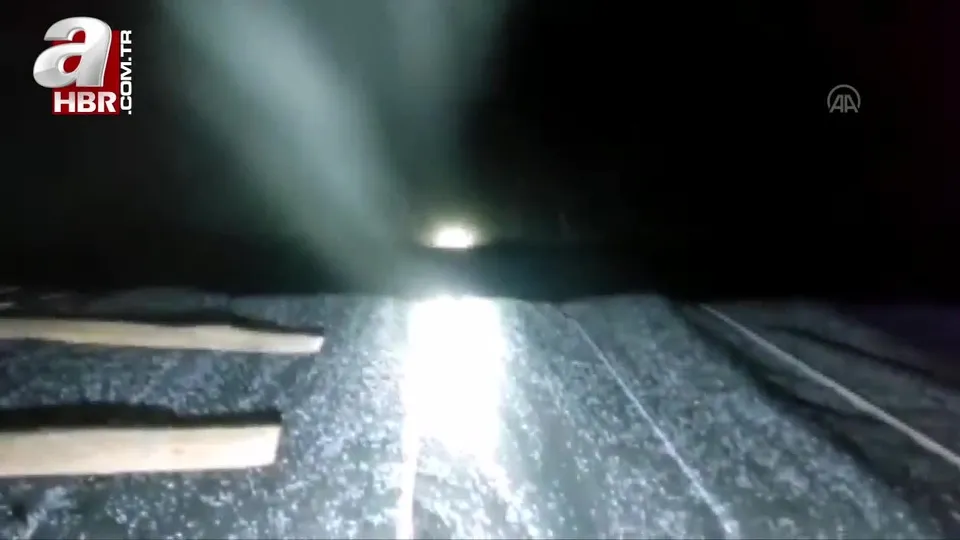 Antalya’nın Kaş ilçesinde kar yağışı