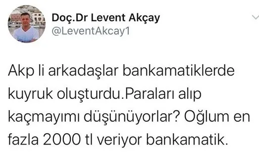 İYİ Parti’li Levent Akçay FETÖ’nün hain darbe kalkışmasına destek vermiş