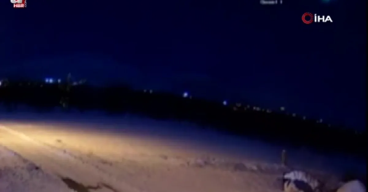 Meteorun düşme anı kamerada