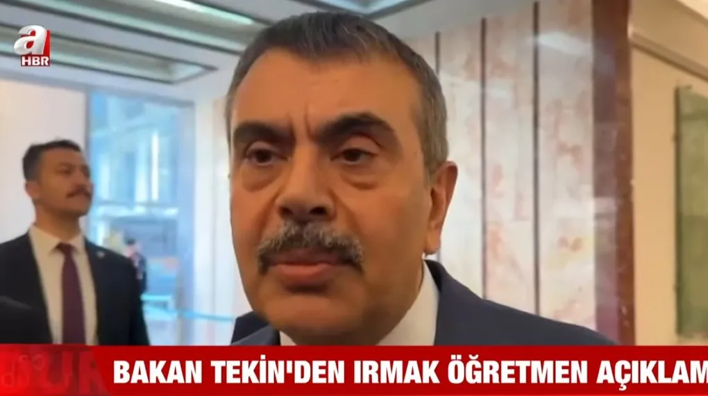 Bakan Tekin'den Irmak öğretmen açıklaması