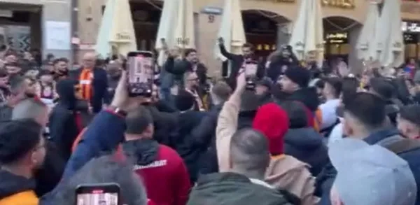 Münih sokakları alev alev! Galatasaray taraftarı sarı kırmızıya boyadı! Marienplatz Meydanı Aşkın Olayım şarkısıyla inledi...