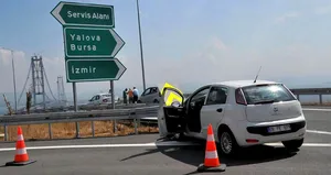 Osman Gazi Köprüsü’nde ilk kaza!