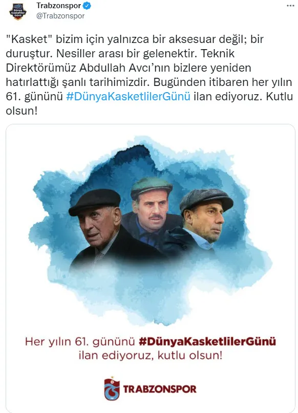 Trabzonspor'dan kasketliler hamlesi! Her yılın 61. günü... - 2