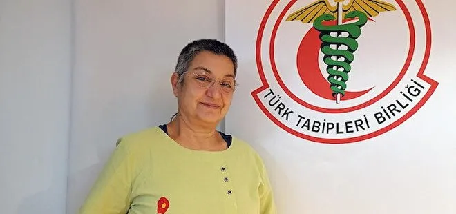 Son dakika: Türk Tabipleri Birliği Başkanı Şebnem Korur Fincancı PKK paçavrasında TURKOVAC’ı kötüledi