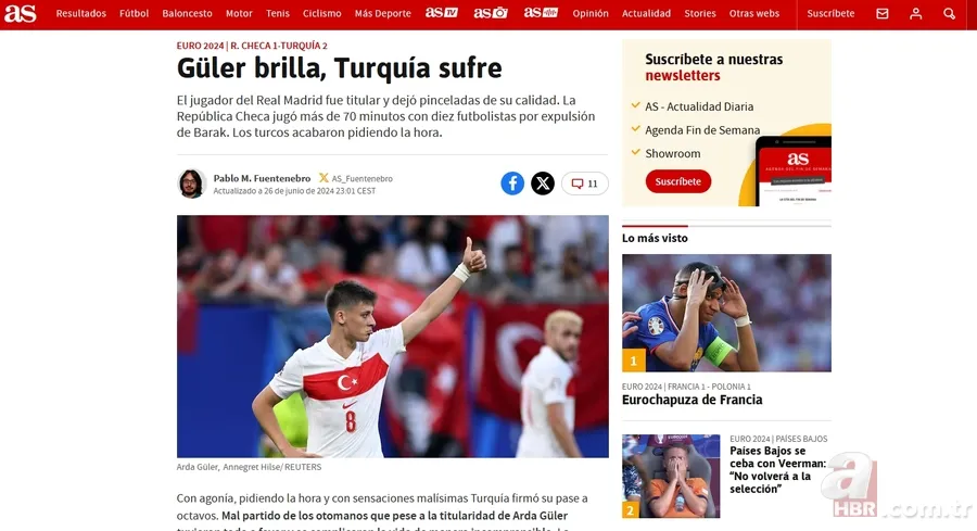 Türkiye Çekya'yı devirdi Avrupa'nın manşetlerini süsledi: Muhteşem Türkler... 4