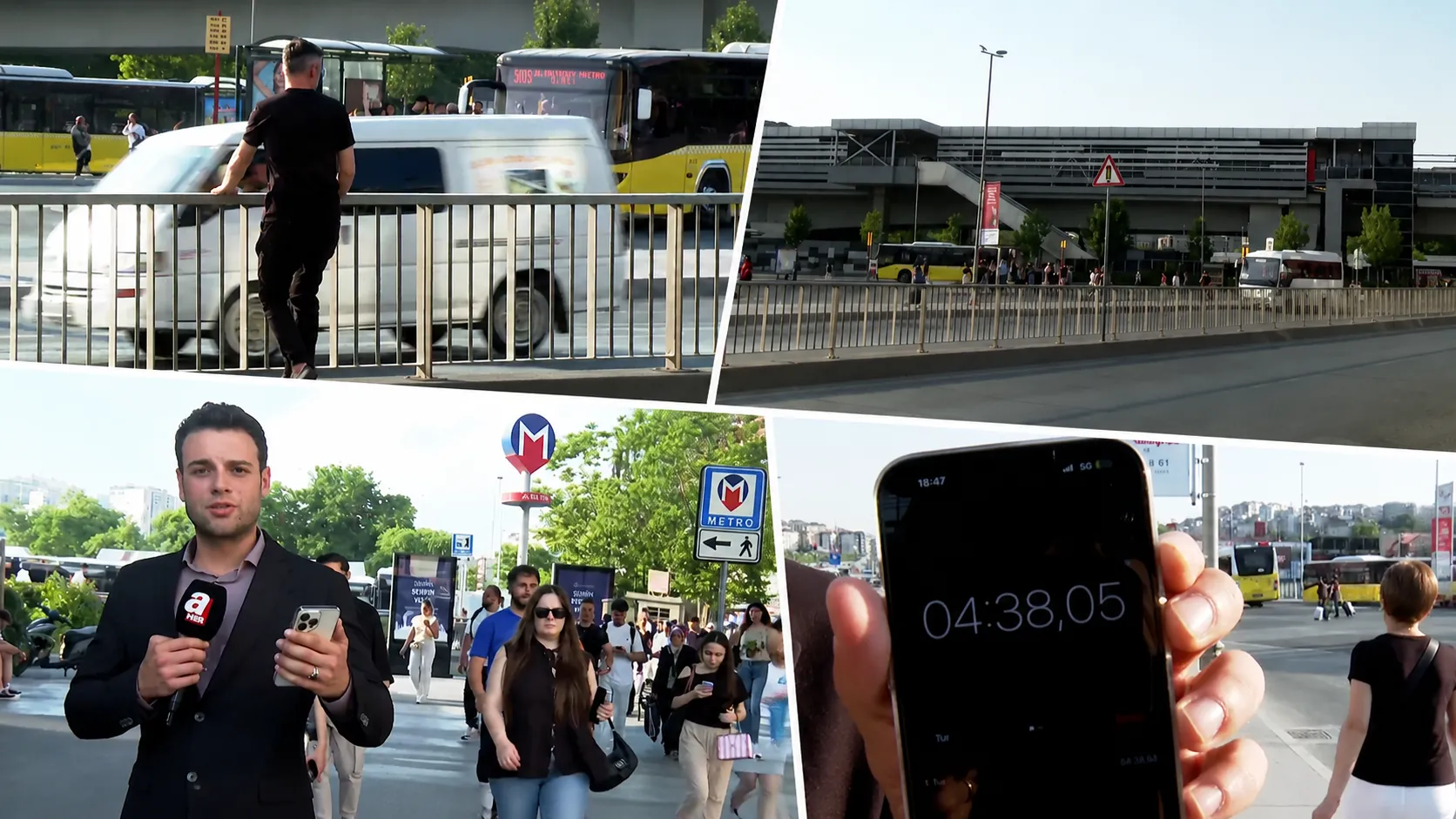 Alibeyköy Metro İstasyonu'nda tehlikeli geçiş: Vatandaşlar bariyer aşarak karşıya geçiyor