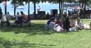 Bakırköy sahili doldu taştı