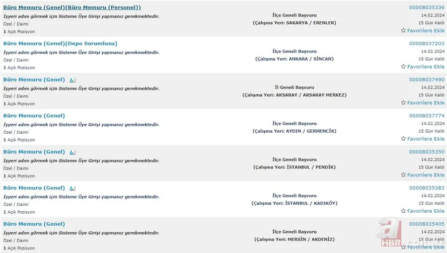 KPSS puanı olmayanlar için fırsat! İŞKUR üzerinden lise mezunu 1.181 kişilik istihdam açıklandı! İşte İlanlar… 21