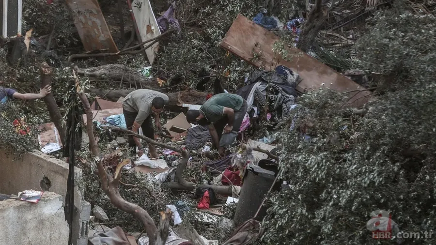 İsrail terörünün yıkımı gün ağarınca ortaya çıktı 6
