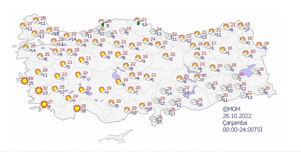 Meteoroloji 5 günlük hava durumu raporunu yayınladı! Doğuda eksi 8 batıda 30 derece sıcaklık | Pastırma sıcakları... - 7