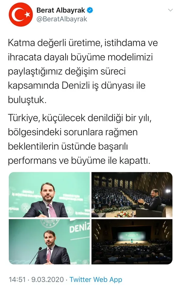 Son dakika: Hazine ve Maliye Bakanı Berat Albayrak’tan büyüme açıklaması: 2019’u beklentinin üzerinde kapattık