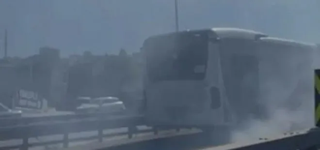 Son dakika | İstanbul’da korkutan metrobüs yangını!