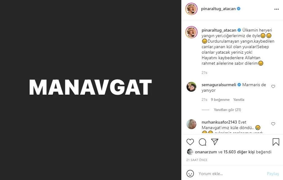 Pınar Altuğ ateş püskürdü! Yangın sonrası paylaşımlara isyan etti