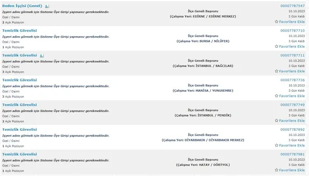 KPSS puan şartı yok! En az ilkokul mezunu 4.832 temizlik görevlisi alınacak | İŞKUR Ekim ayı ilanları