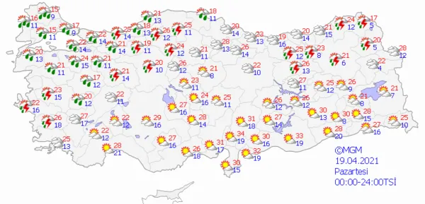 1618676376509.png Meteoroloji'den son dakika uyarısı! Bu illerde yaşayanlar dikkat! Bu gece yarısı başlayacak... İstanbul Ankara İzmir hava durumu - 10