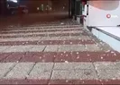 Ceviz büyüklüğünde dolu yağdı!