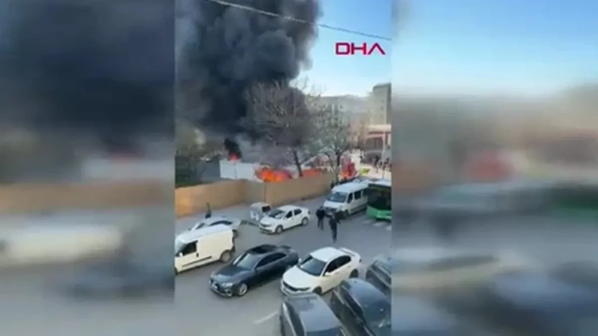 Arnavutköy'de iftar çadırında korkutan yangın