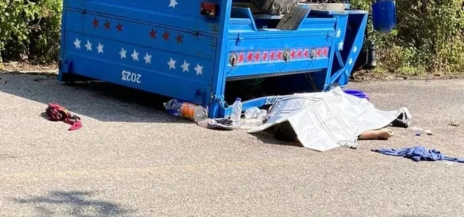 Tarım aracı devrildi: 1 ölü, 3 yaralı