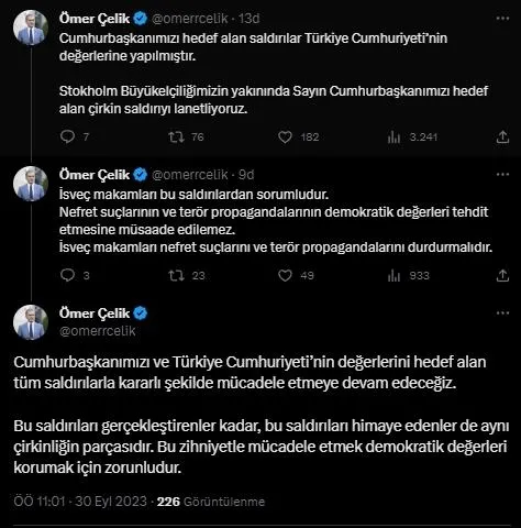 Stockholm’deki Başkan Erdoğan’ı hedef alan provokasyona AK Parti’den sert tepki