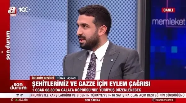 Galata Köprüsü’nde Filistin’e destek gösterisi düzenlenecek! TÜGVA Başkanı Beşinci: Şehitlerimize rahmet Filistin’e destek sesleri yükselecek