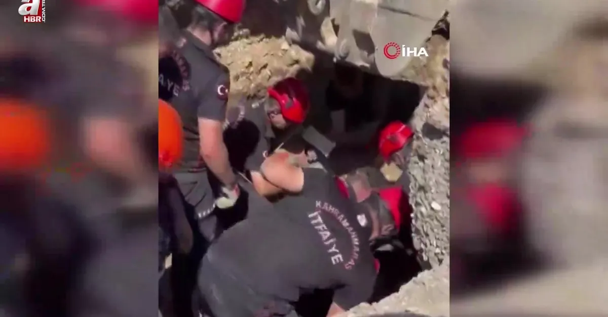 Göçükte kalan işçi böyle kurtarıldı