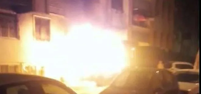 Son dakika: Samsun’da kundaklanan minibüs alev alev yandı