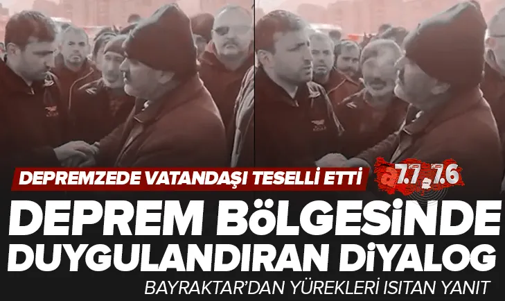 Depremzede ile duygulandıran diyalog