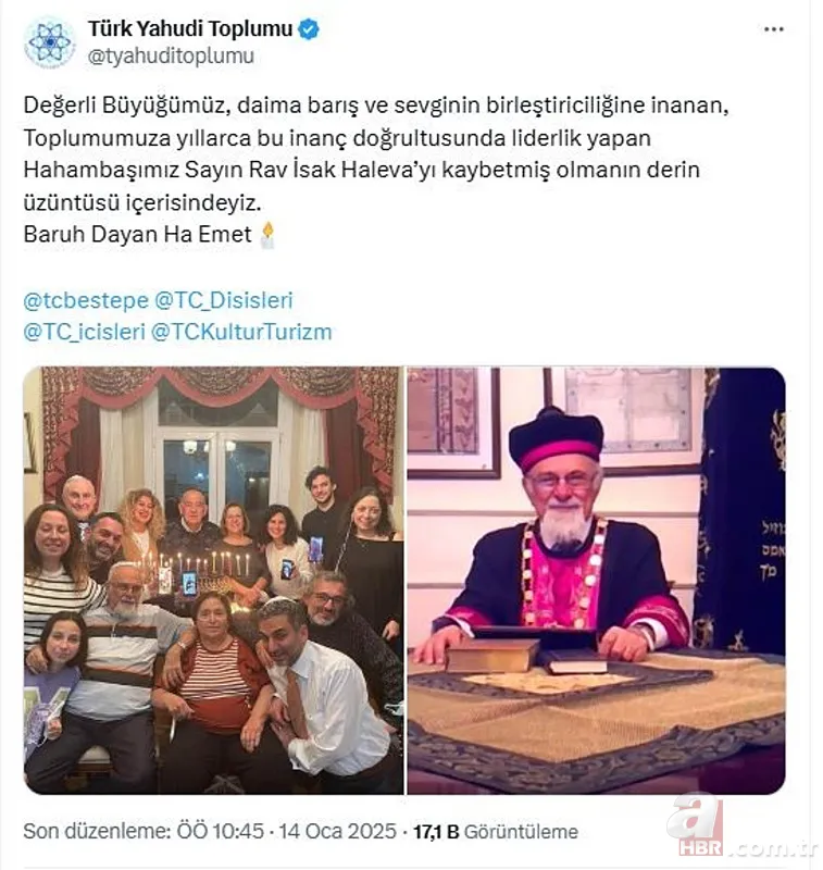 İsak Haleva neden öldü, kimdir? Türkiye Musevileri Hahambaşı İsak Haleva kaç yaşındaydı, aslen nereli? 2