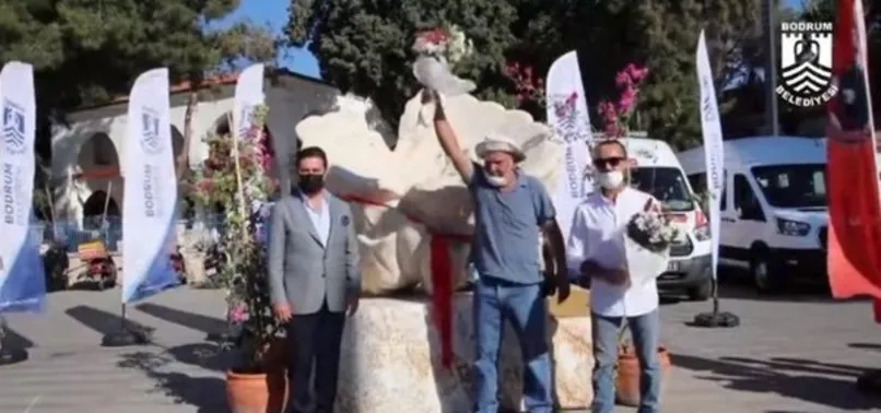 CHP'li Bodrum Belediyesi yine yaptı yapacağını! Ahmet Aras: Bu heykel için 2 yıl uğraştık