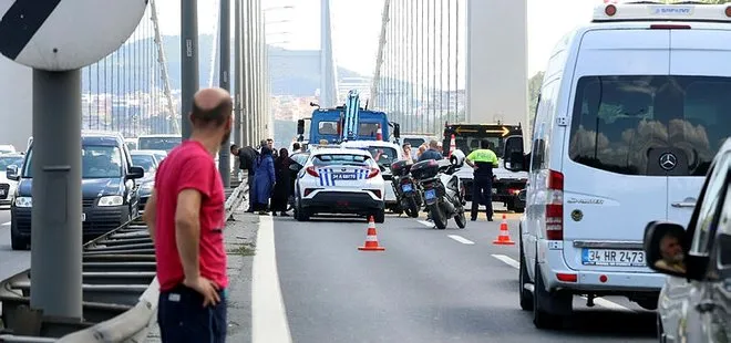 Fatih Sultan Mehmet Köprüsü girişinde kaza