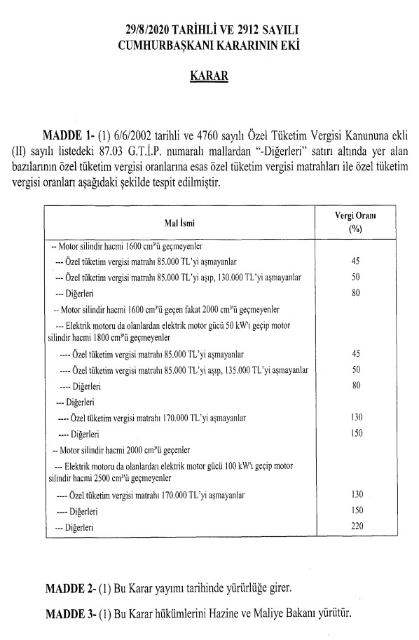 Son dakika haberi | Otomobil alımında ÖTV oranı ve matrahı değişti! İşte detaylar... - 2