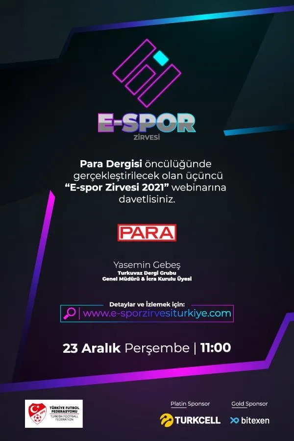 Bakan Mehmet Muharrem Kasapoğlu Turkuvaz Medya Grubu'nun düzenlediği "Esports Business Zirvesi"ne video mesaj gönderdi - 1