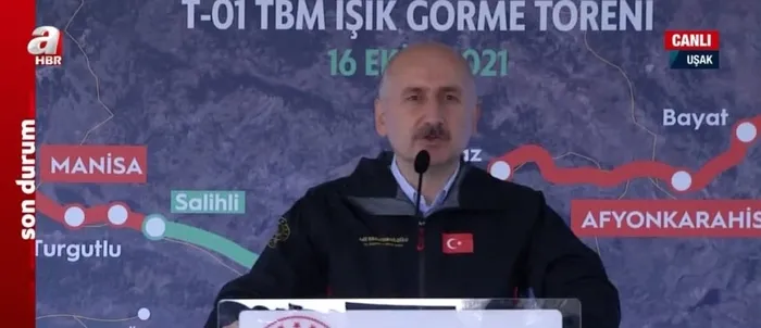 Son dakika: Türkiye’de bir ilk olacak! Ankara-İzmir YHT Projesi kapsamındaki Eşme-Salihli kesimi T-1 Tüneli’nde ışık göründü