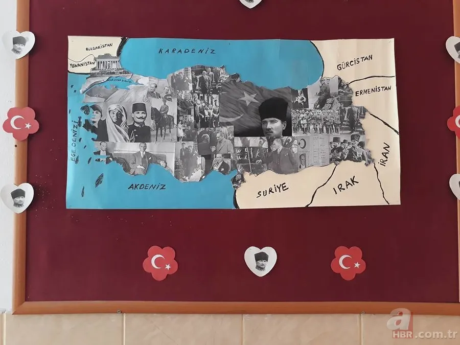 10 Kasım panosu nasıl yapılır? 10 Kasım Atatürk'ü Anma Günü pano çalışmaları! İşte örnek panolar ve yazıları... 9