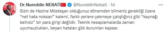 CHP Sözcüsü Faik Öztrak'a Hazine ve Maliye Bakanı Nureddin Nebati'den "TABLO" yanıtı 8