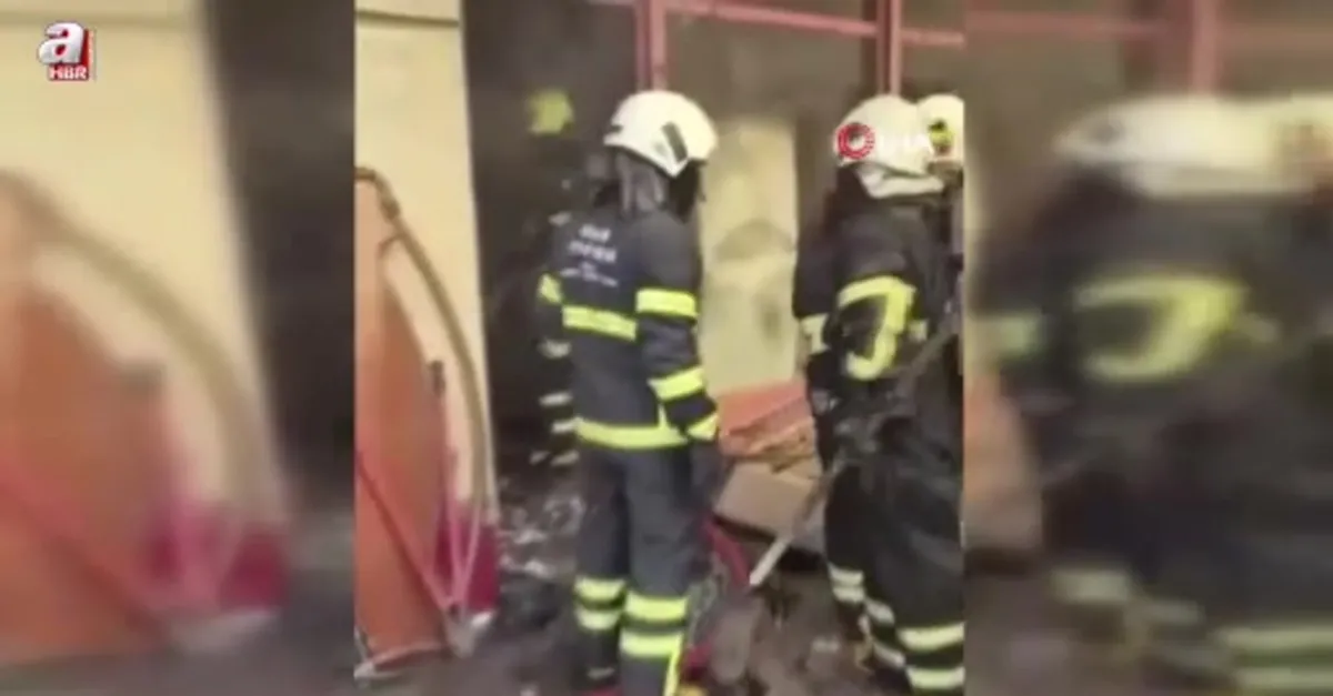 İş yerinde çıkan yangın paniğe neden oldu