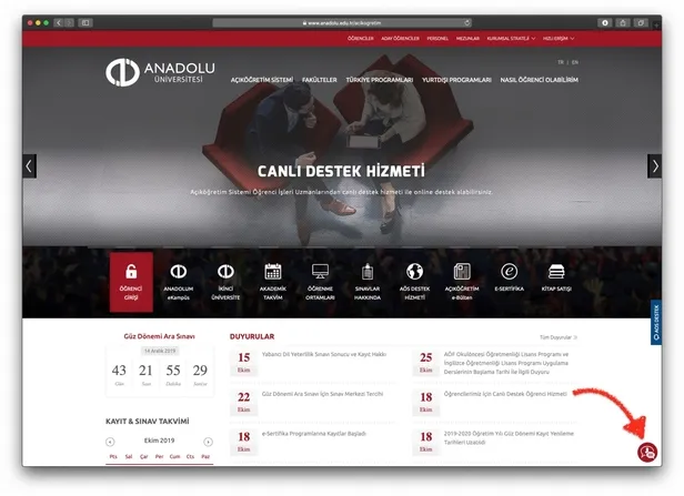 AÖF canlı destek ekranı! AÖF yaz okulu başvuru tarihi 2020 açıklandı mı? AÖF yaz okulu kaç ders alınır?