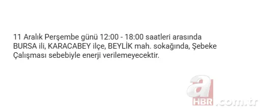 Bursa elektrik kesintisi sorgulama: Elektrikler ne zaman gelecek? 14