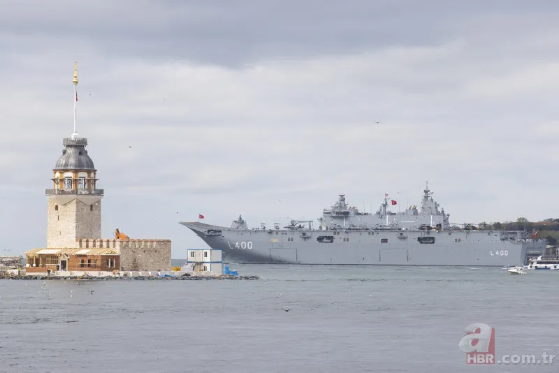 TCG Anadolu demir aldı! Başkan Erdoğan'ı selamladı! Boğaz'da tarihi anlar 20