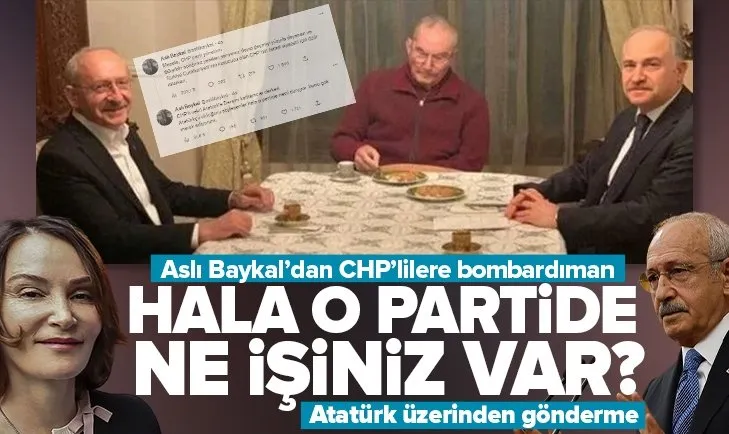 Aslı Baykal’dan CHP’lilere Atatürk sorusu