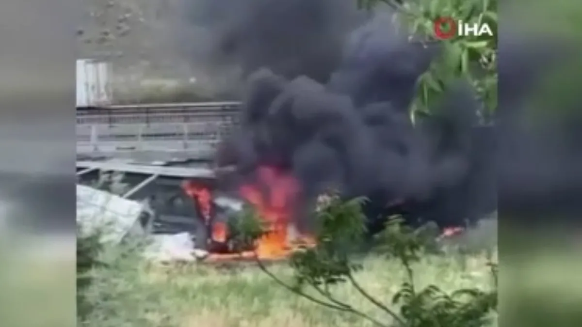 Ankara'da tır yangını! Alevler yükseldi