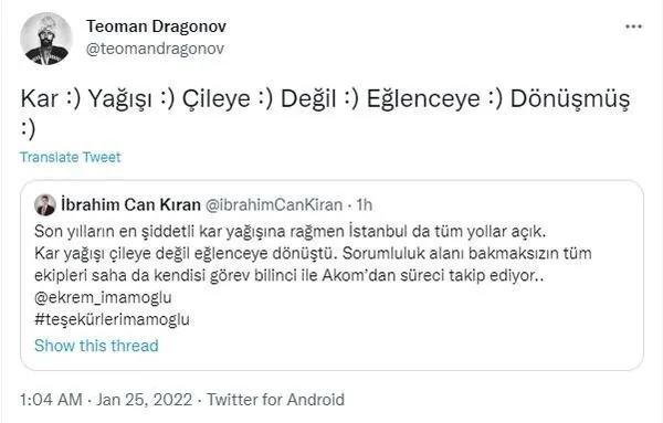 İstanbul karda esir olurken CHP’den akıllara ziyan paylaşım! İBB’nin yetersizliğini görüp İmamoğlu’na teşekkür etti