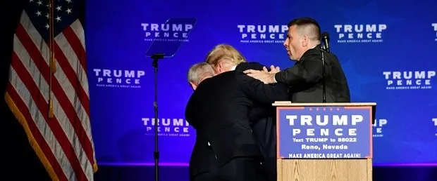 Trump, güvenlik gerekçesiyle kürsüden indirildi - 1