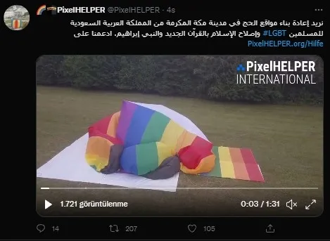 LGBT lobisinden alçak provokasyon! İslam’a hakaret edip Kabe-i Muazzama’yı hedef aldılar