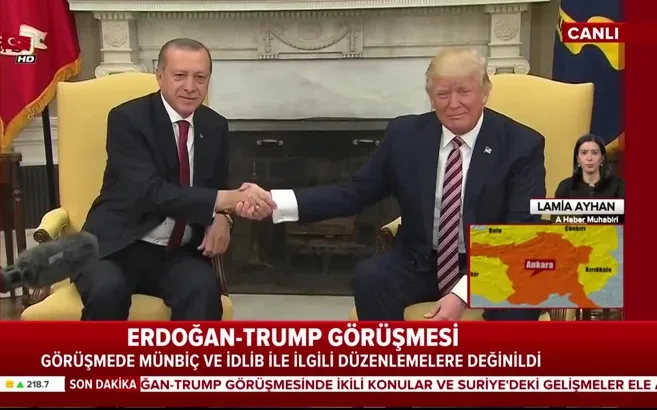 Başkan Erdoğan, Trump'la görüştü
