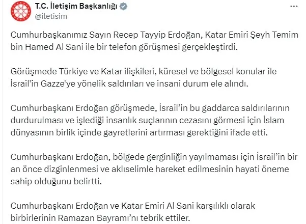 baskan-erdogan-katar-emiri-al-sani-ile-gorustu-1713200965856.jpg Gündem Gazze! Başkan Erdoğan Katar Emiri Al Sani ile görüştü - 1