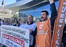 Haklarını alamayan işçiler grevde