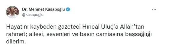 Hıncal Uluç 83 yaşında hayatını kaybetti! Usta yazar için taziye mesajları peş peşe geldi