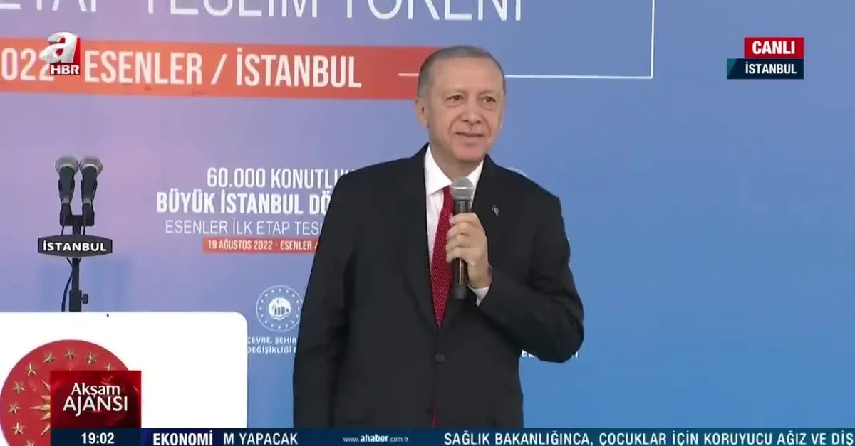 Başkan Erdoğan'dan "Büyük İstanbul Dönüşümü Esenler İlk Etap Teslim Töreni" kapsamında önemli açıklamalar
