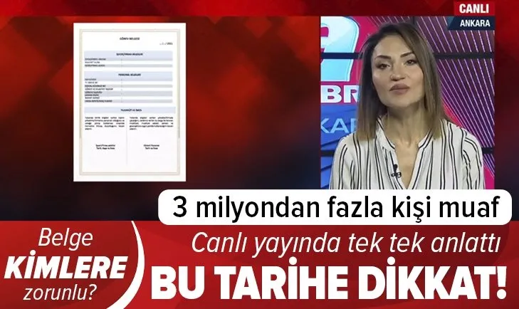 Son dakika: 3 milyondan fazla kişi muaf! Çalışma muafiyet izni belgesi kimler için zorunlu? e-Devlet üzerinden nasıl alınır? Canlı yayında anlattı